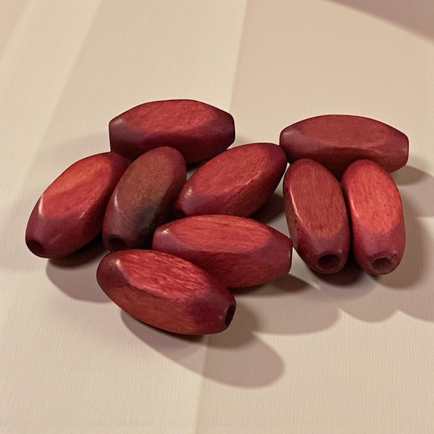 Vintage Wood Oval Beads – Natural Wooden Beads for Jewelry Making  - 20mm x 5 mm