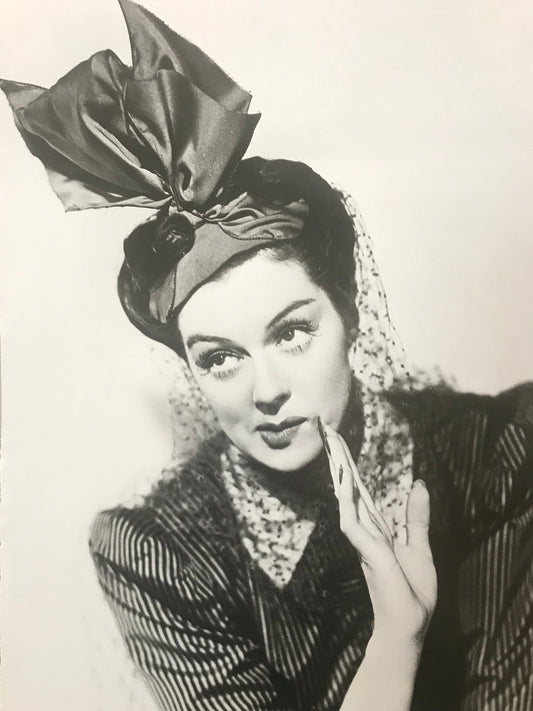 Vintage Hollywood Photo – Rosalind Russell 13.5 x 10 Classic Film Portrait Book Page Print