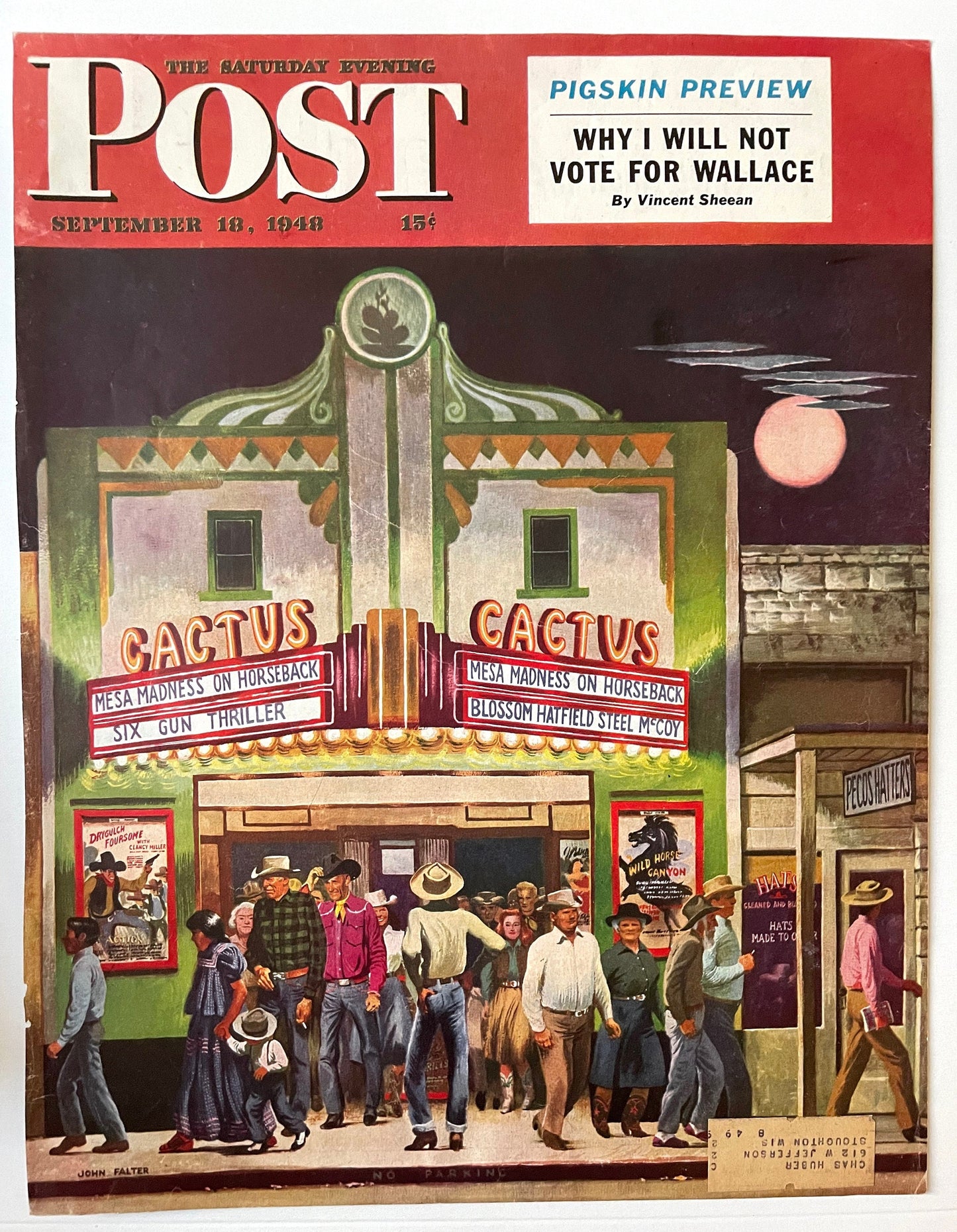 RARE - Saturday Evening Post - Original Cover - September 18, 1948