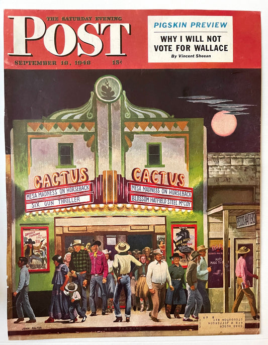 RARE - Saturday Evening Post - Original Cover - September 18, 1948