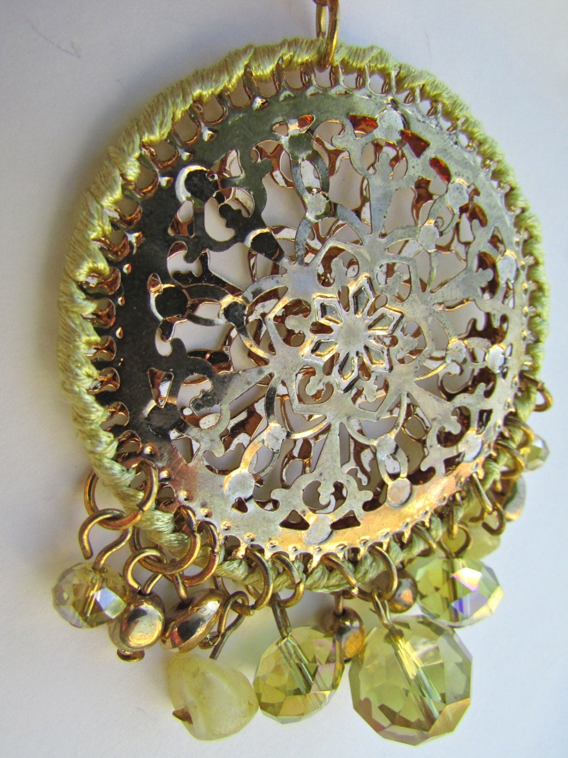Unique long vintage CLIP EARRINGS - unique beautiful design