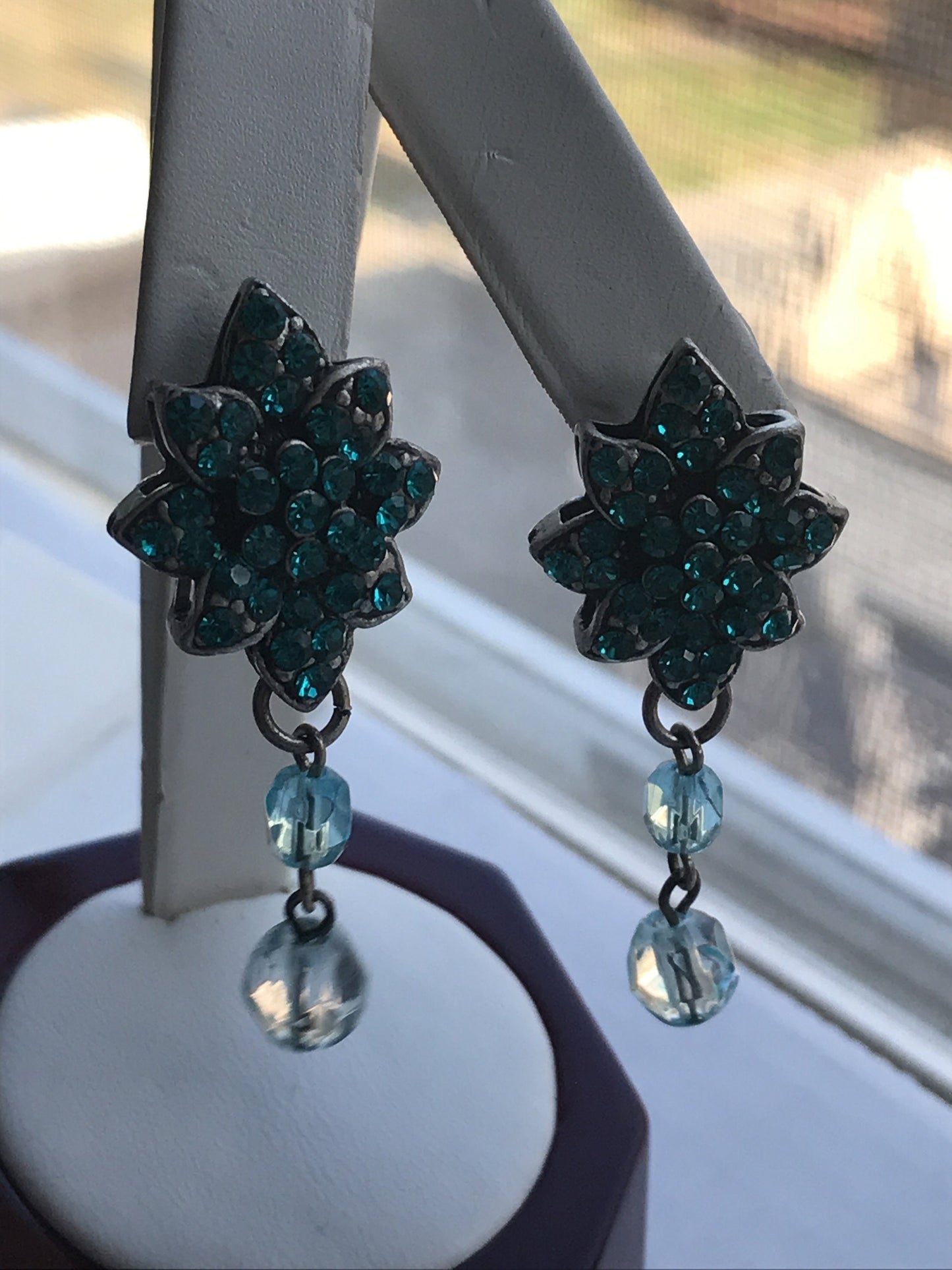Stunning vintage turquoise dangle earrings