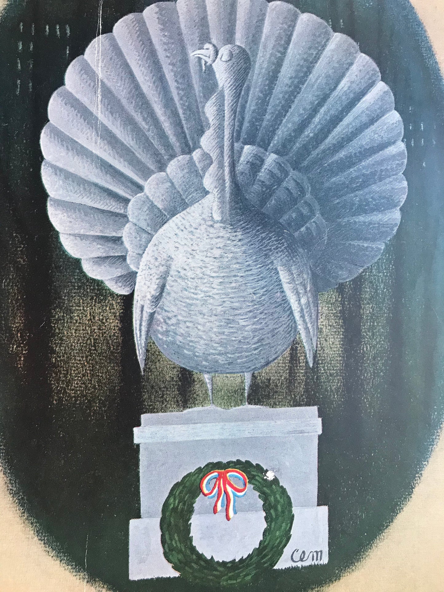 November 29, 1958 - The NEW YORKER Magazine original cover - Thanksgiving turkey - Please read description