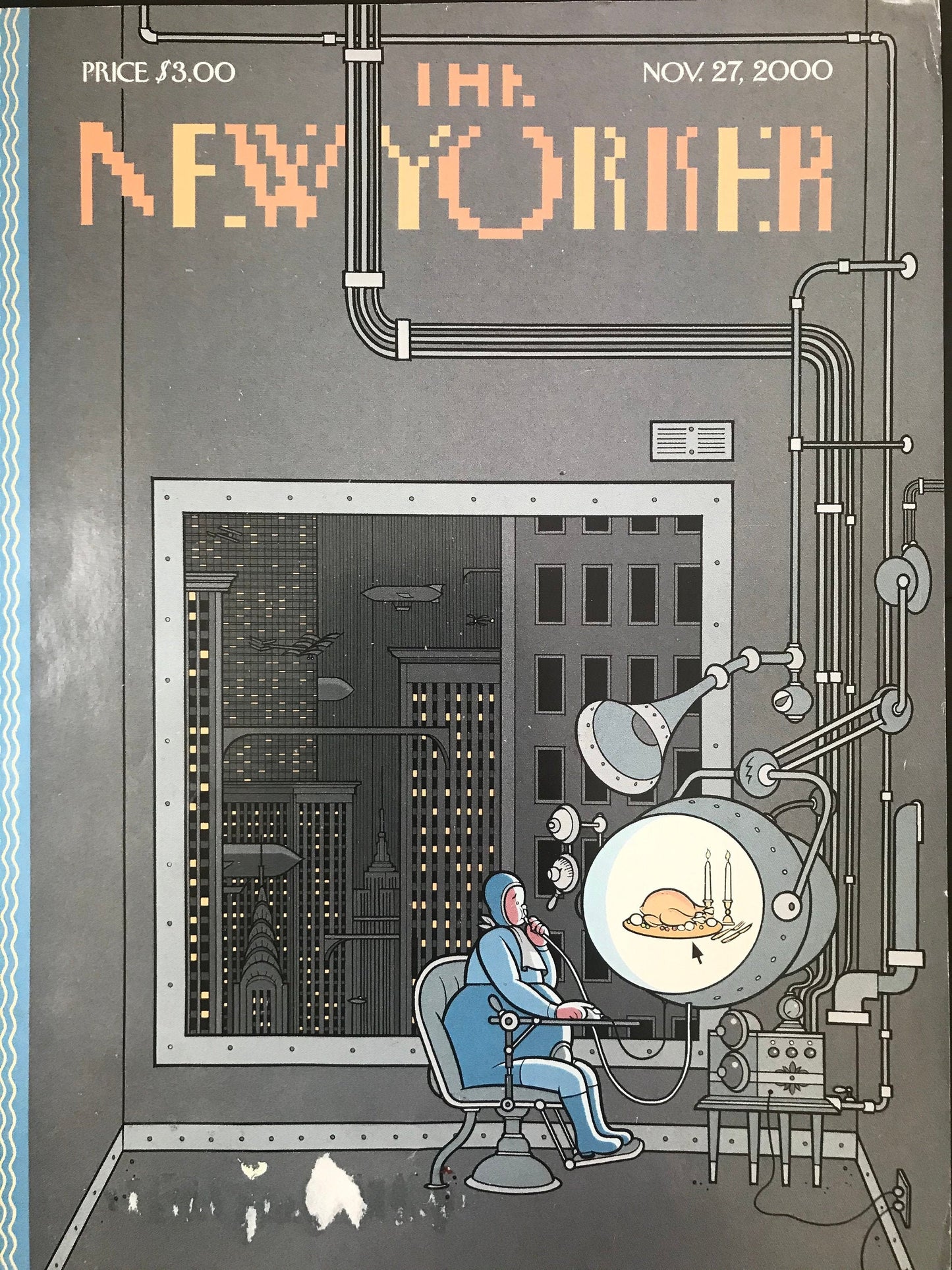 NEW YORKER Magazine cover - November 27, 2000 - Please read description