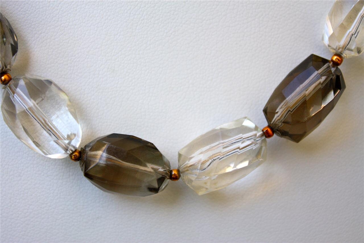 Stunning vintage necklace with large faceted beads