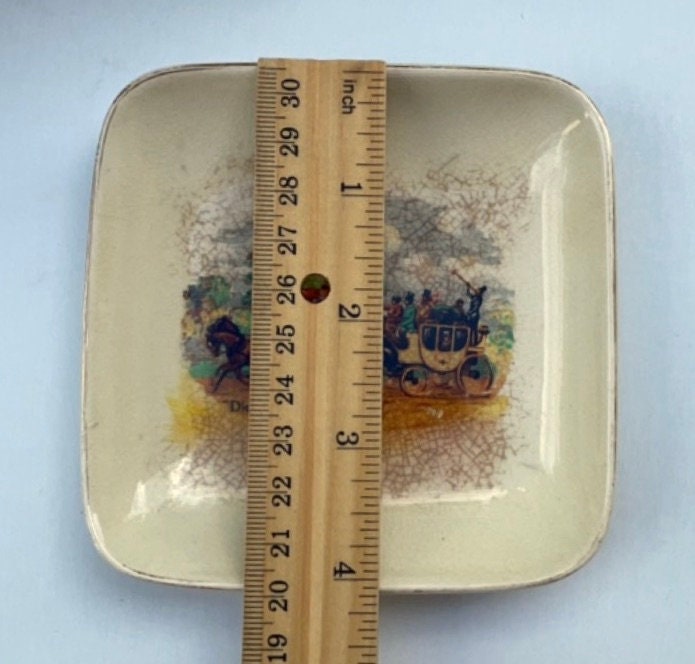 Collectible Charles Dickens Days signed vintage little dish from England - signed and numbered