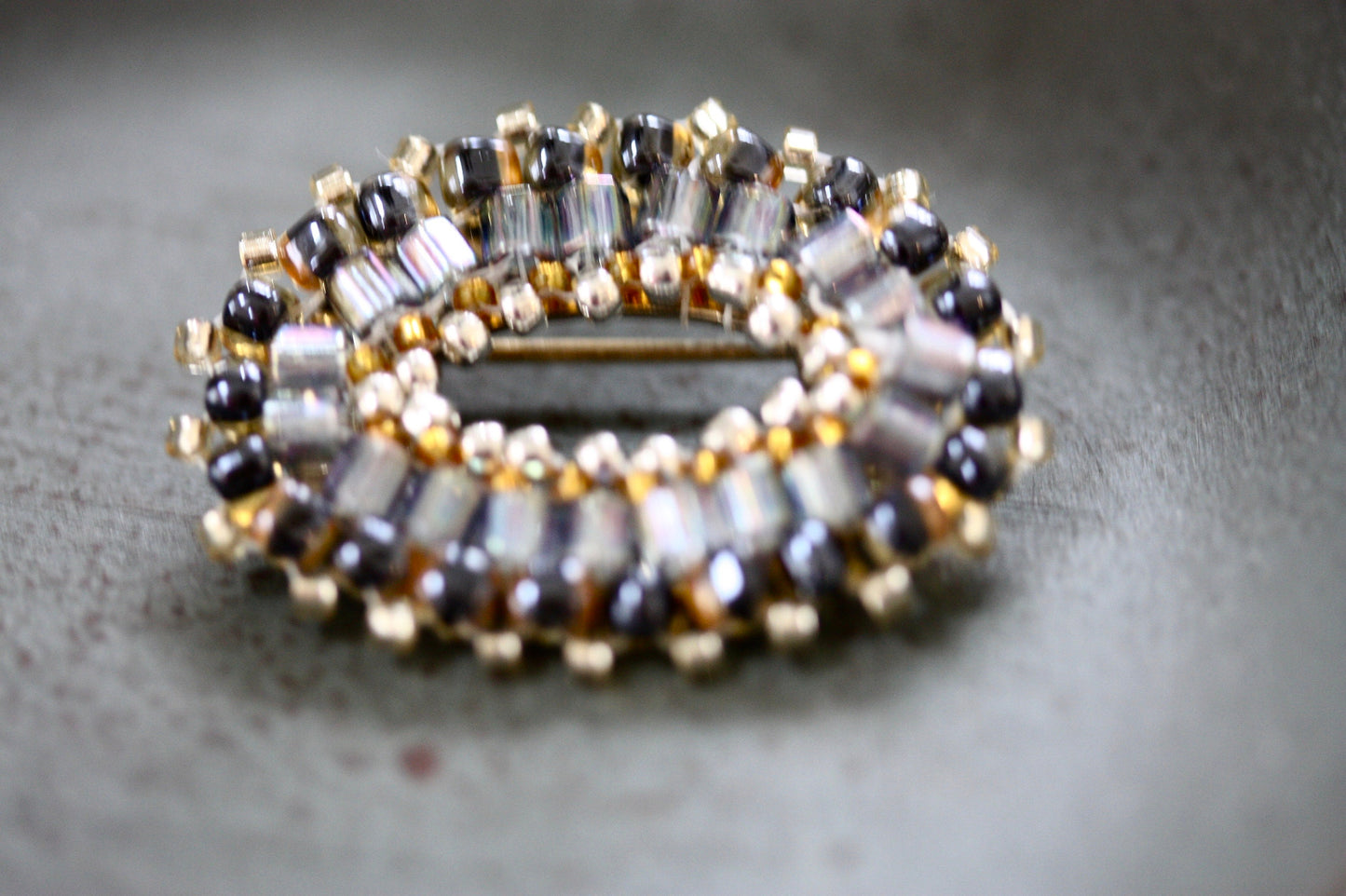 Tiny little 1-inch beadwork lapel pin