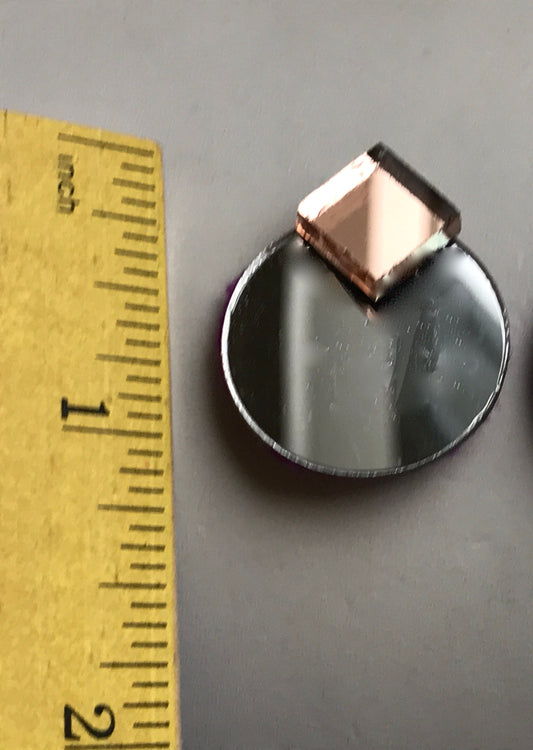Unique colored mirror earrings