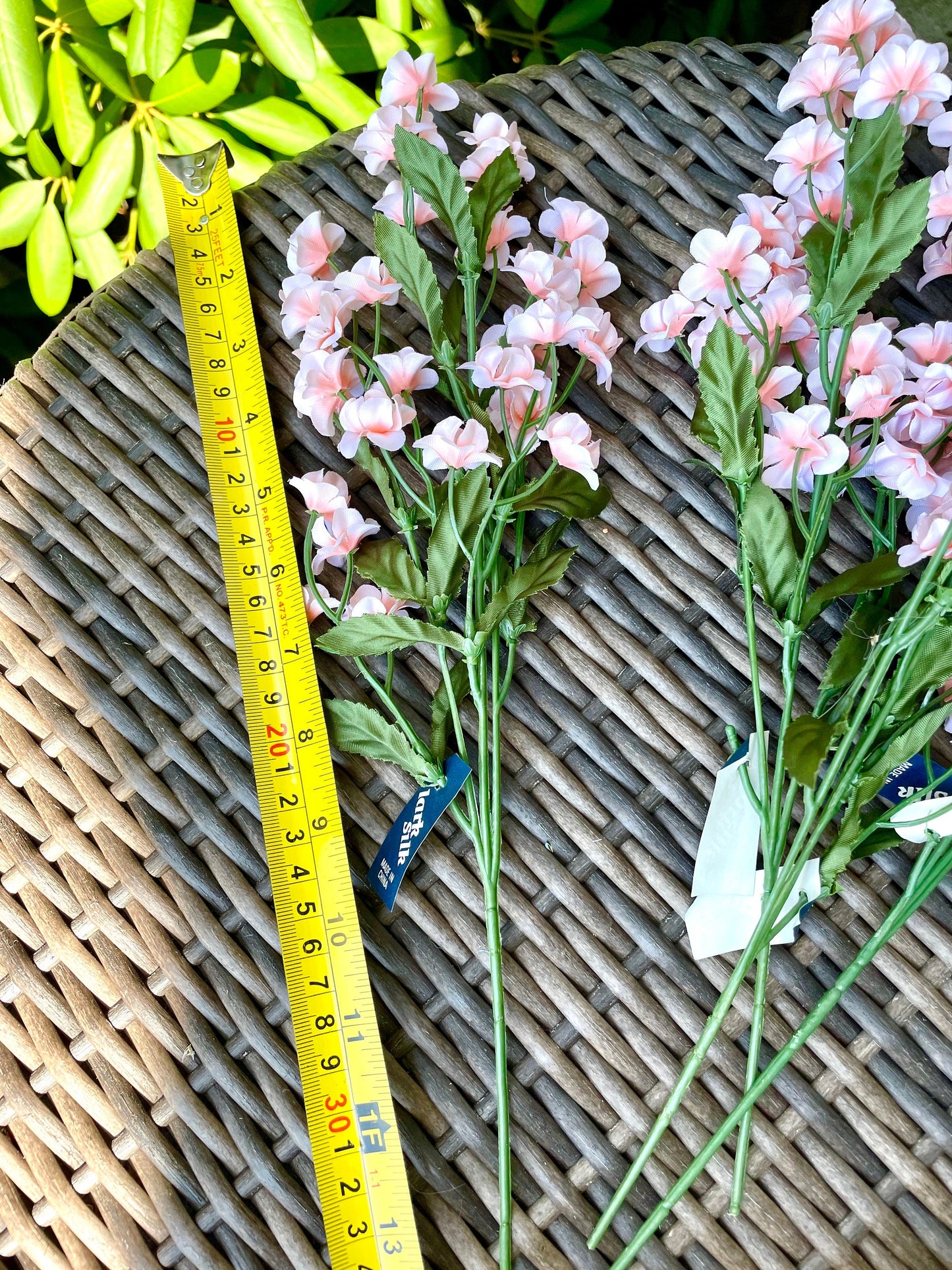 Vintage stems of stunning silk peachy pink faux flowers