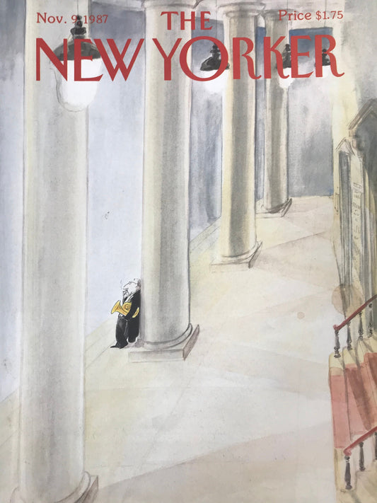 The NEW YORKER cover only - November 9, 1987 - musician by Sempe