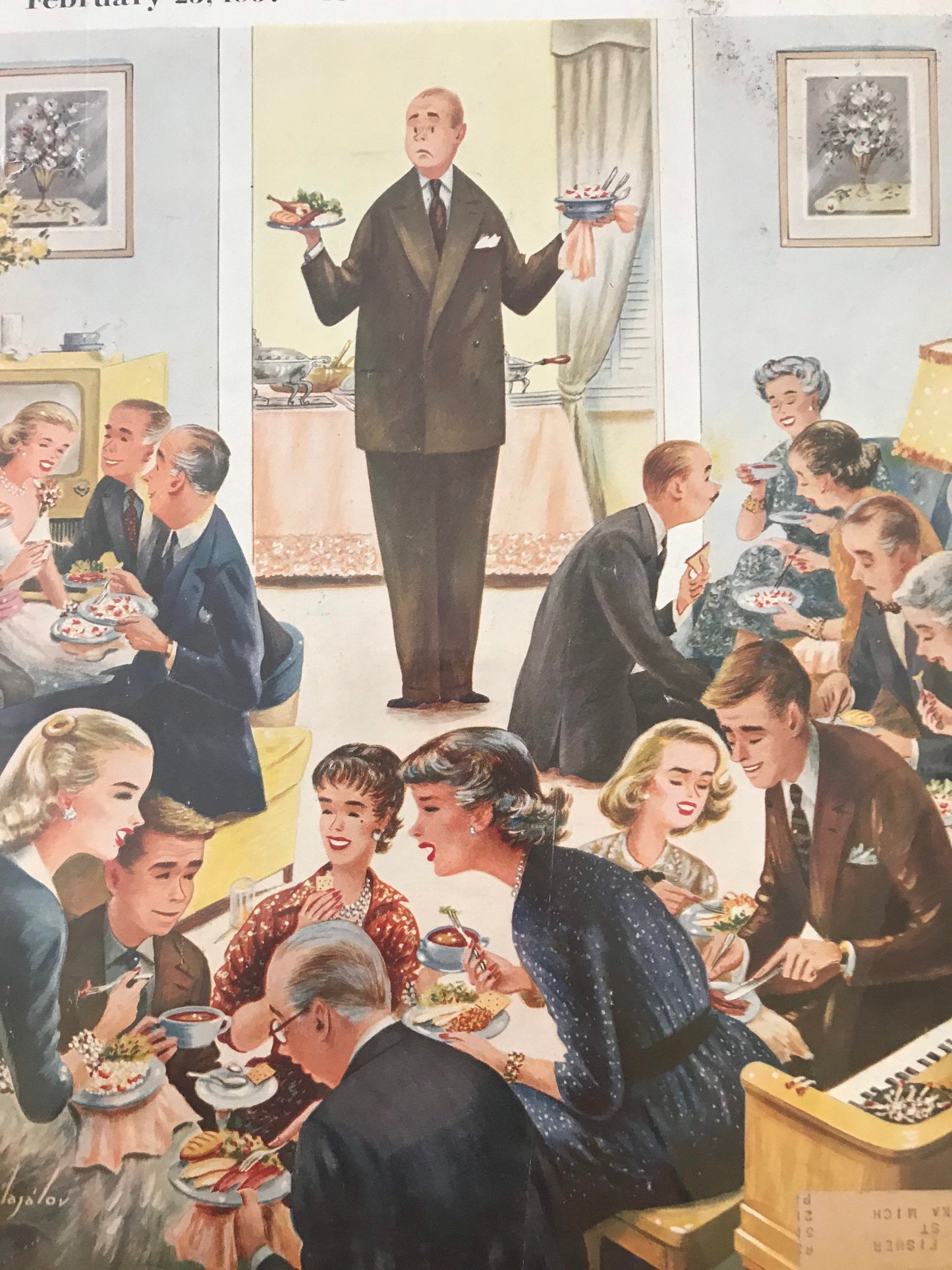 RARE - Saturday Evening Post - Original Cover - February 23, 1957