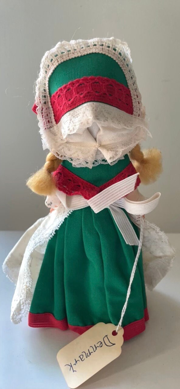 Vintage collectible Doll figurine from Denmark - with eyes that open and close