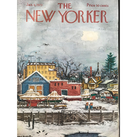 The NEW YORKER Magazine original cover - January 6, 1973 - Albert Hubbell