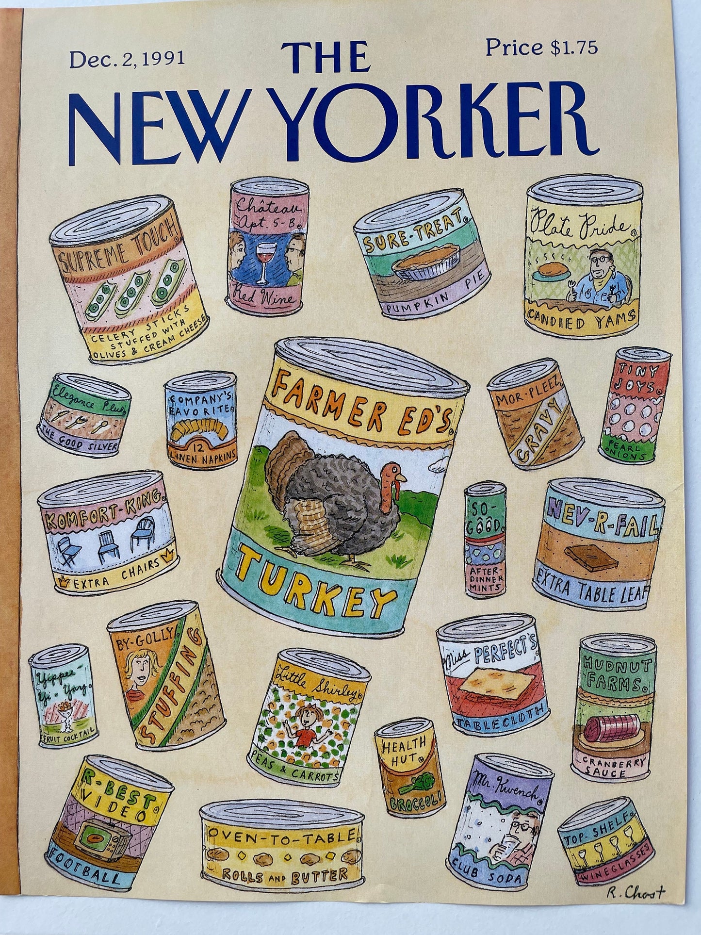 The NEW YORKER cover only - December 2, 1991