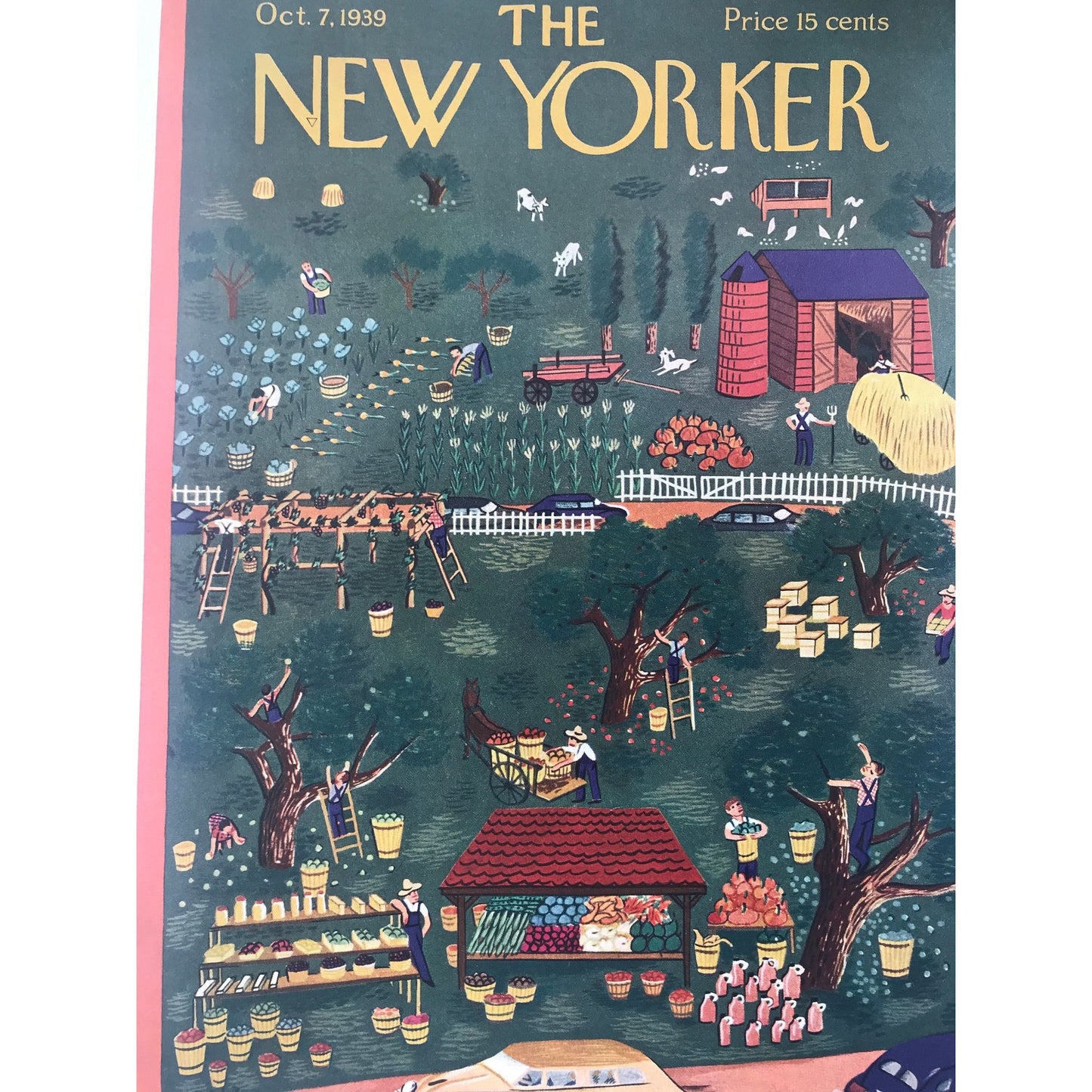 RARE - The NEW YORKER Magazine very rare original cover - October 7, 1939 - farm