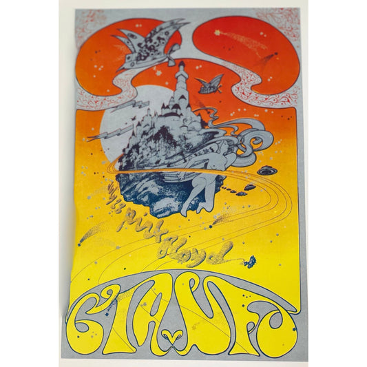 Small print of a legendary rock music concert poster/ad - from a vintage book - Pink Floyd in London in 1967