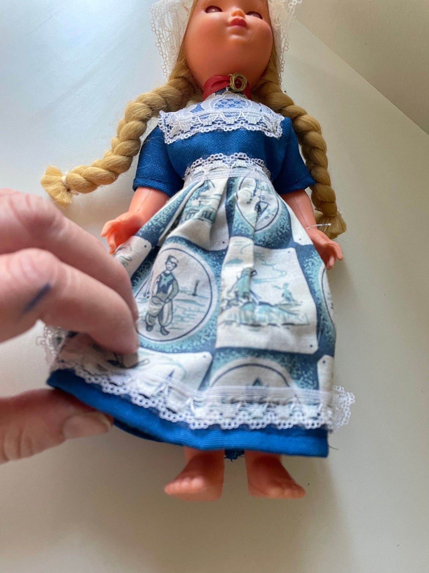 Vintage collectible Doll figurine from Denmark - with eyes that open and close