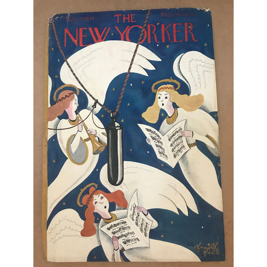 Rare - December 22, 1934 - The NEW YORKER Magazine original cover - angels