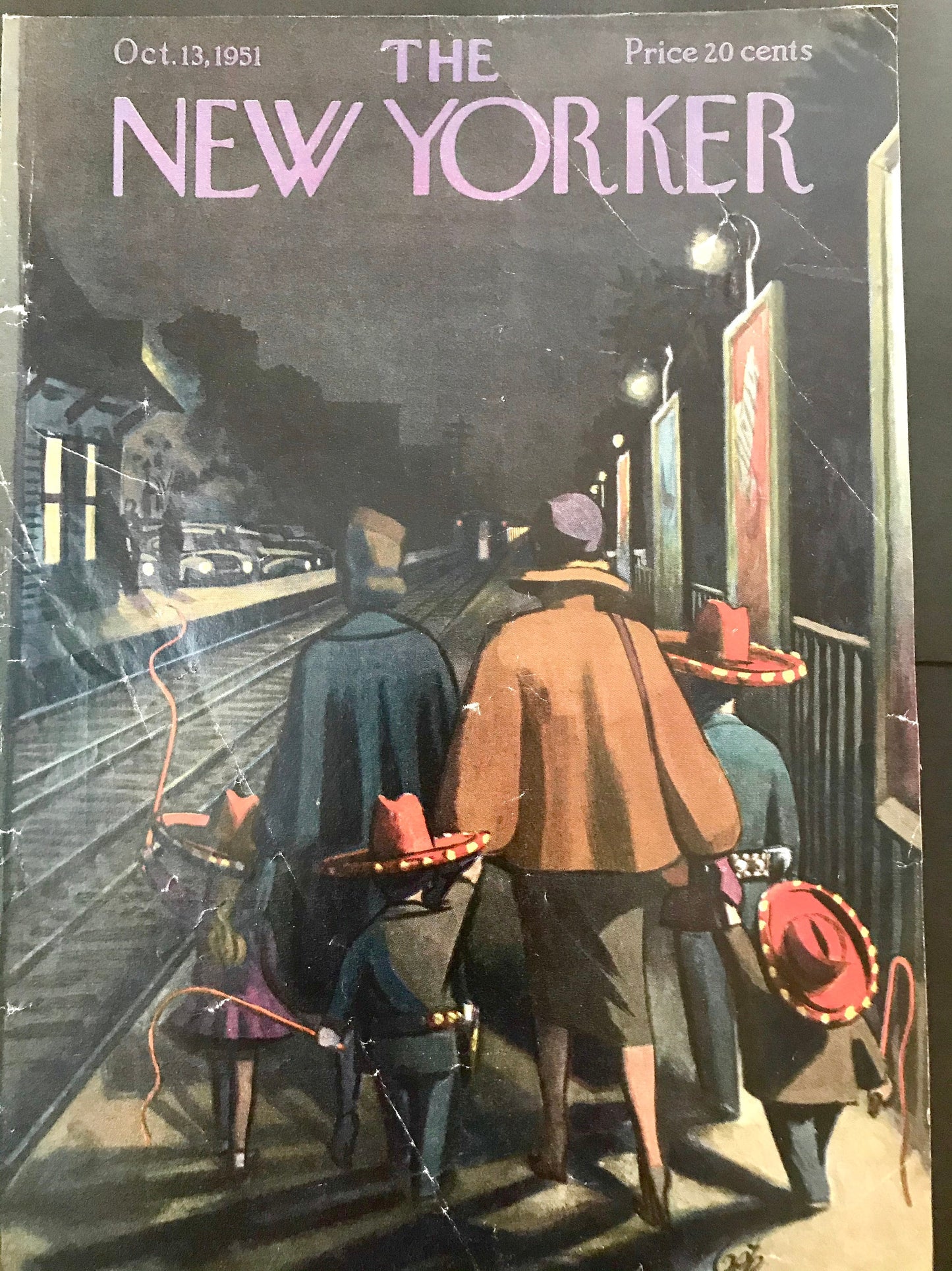 The NEW YORKER Magazine RARE cover - October 13, 1951
