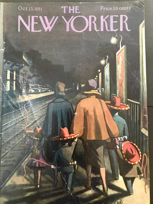 The NEW YORKER Magazine RARE cover - October 13, 1951