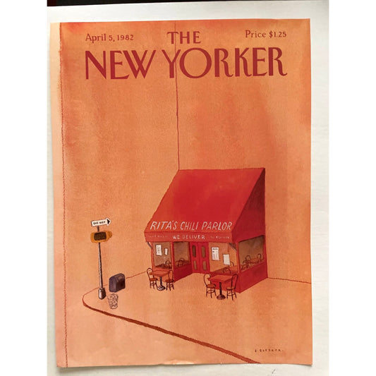 NEW YORKER Magazine original cover - vintage - April 5, 1982