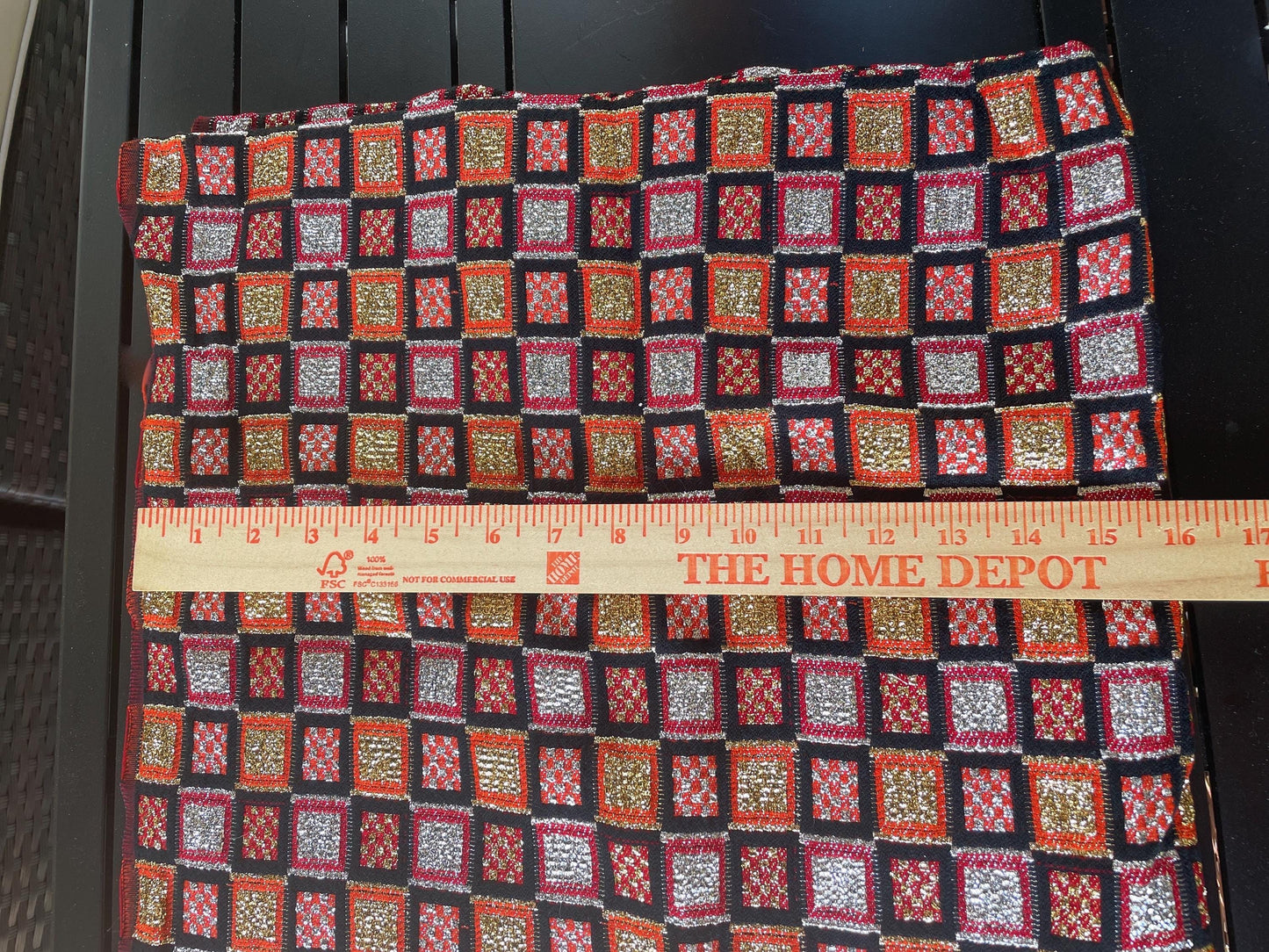 Unique sparkly geometric retro vintage fabric - reminds me of disco