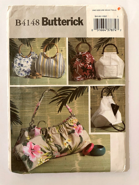 UNCUT Sewing Pattern - Butterick B4148 Handbags sewing pattern