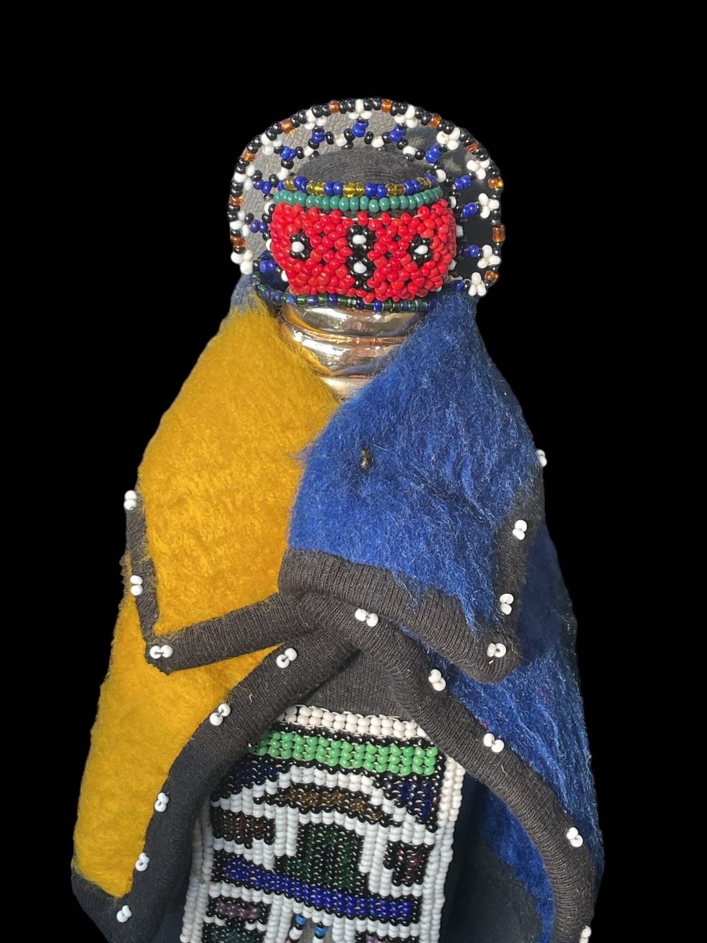 South African Ndebele Tribe Vintage handmade beaded ceremonial doll - exquisite, rare