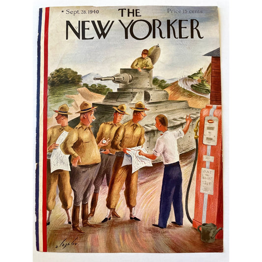 Very Rare, Very old NEW YORKER Magazine original cover - September 28, 1940 by Alajov