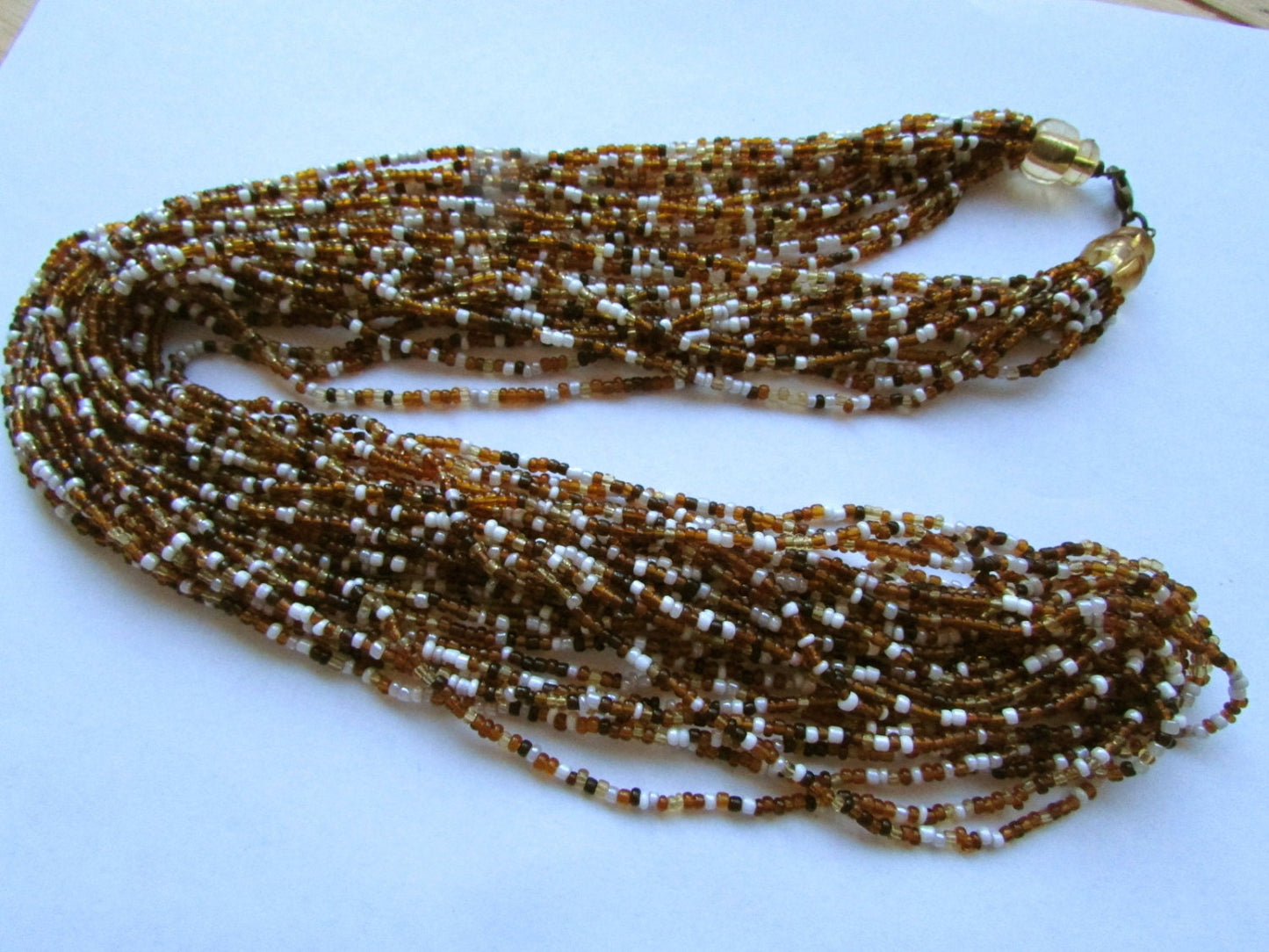 14-strand all-glass vintage seed bead necklace