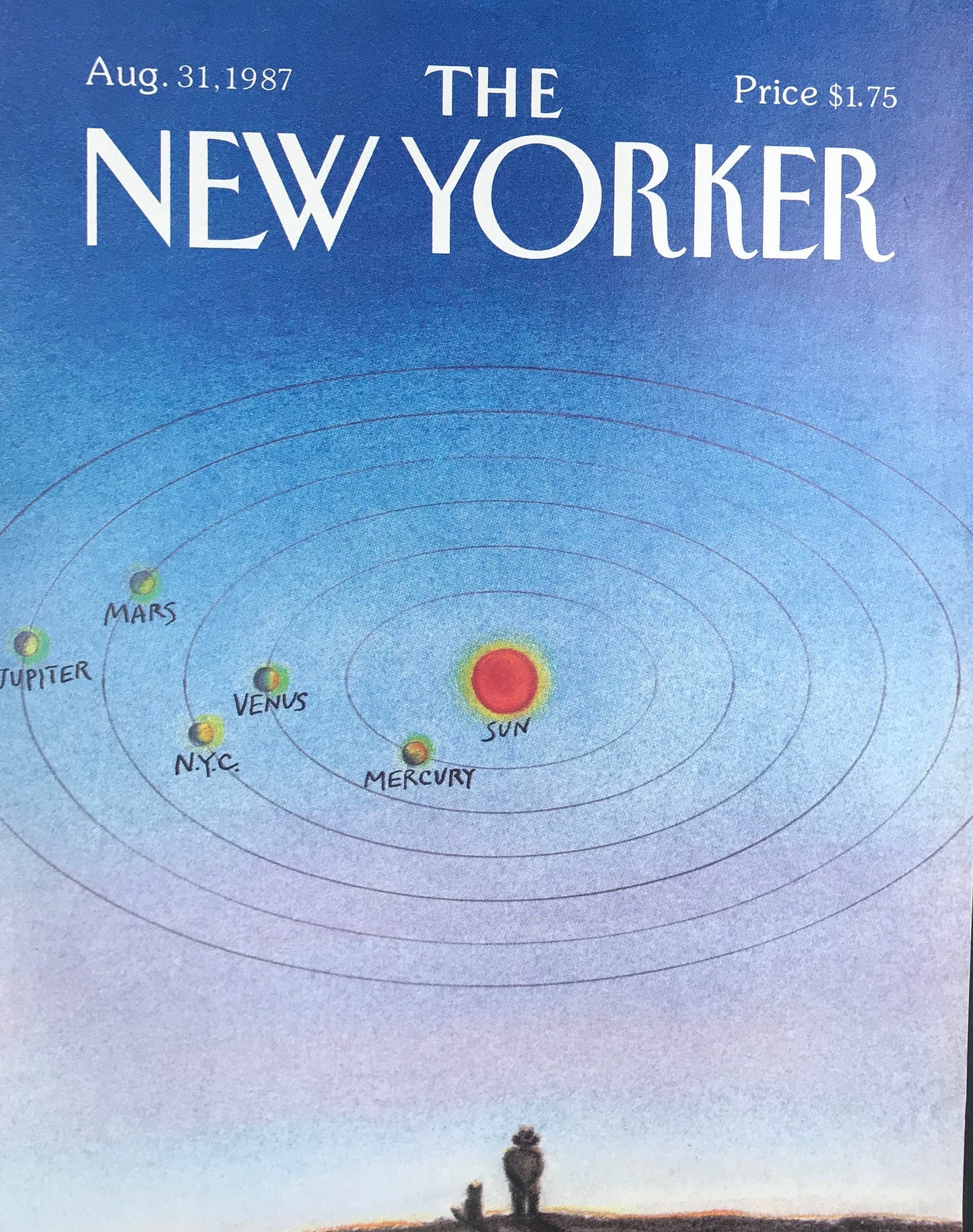 August 31, 1987 - The NEW YORKER Magazine original cover - solar system