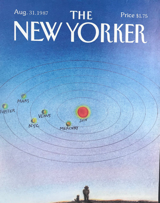 August 31, 1987 - The NEW YORKER Magazine original cover - solar system