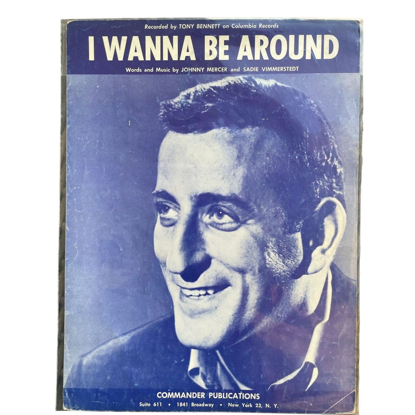 Rare Vintage 1962 "I Wanna Be Around" - Sheet Music - Tony Bennett, Johnny Mercer, Sadie Vimmerstedt