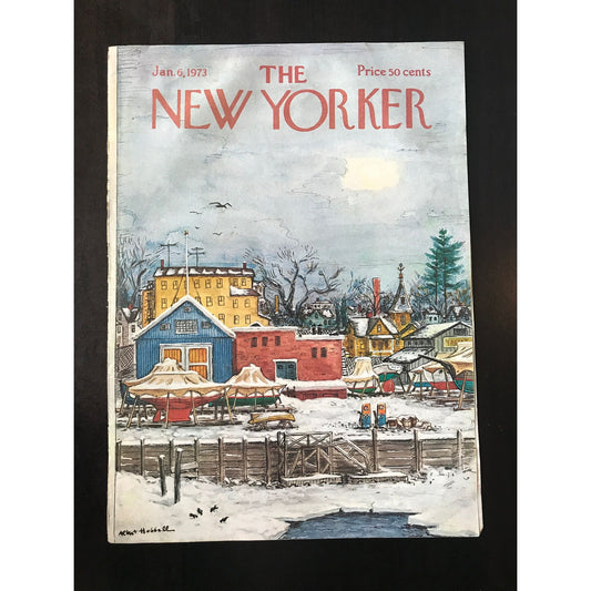 The NEW YORKER Magazine original cover - January 6, 1973 - Albert Hubbell