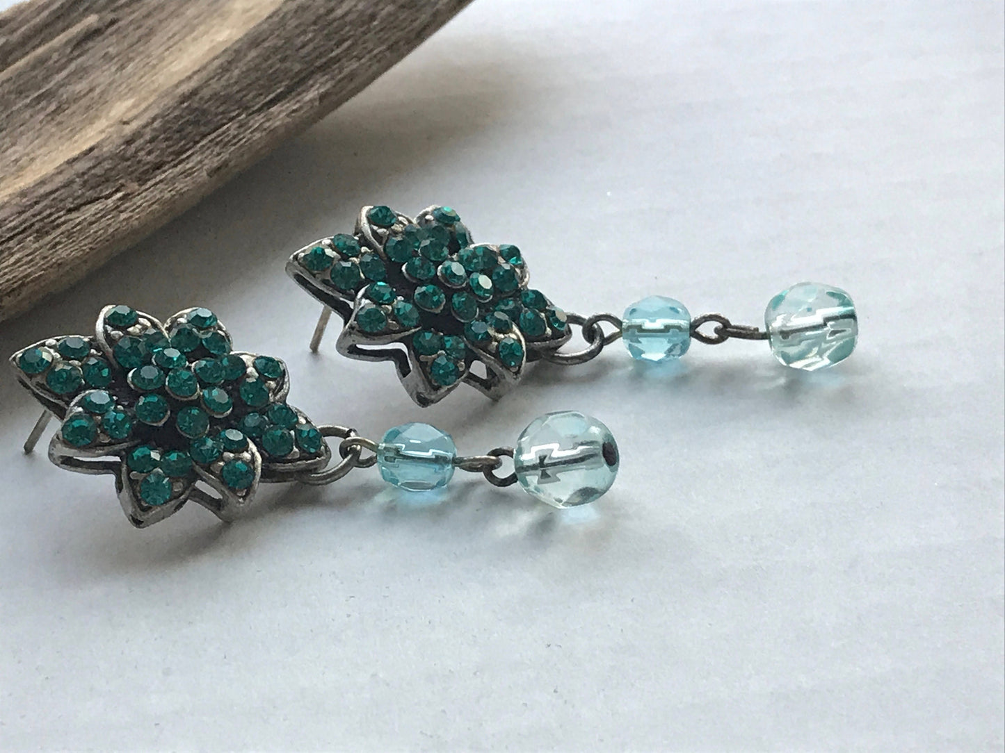 Stunning vintage turquoise dangle earrings