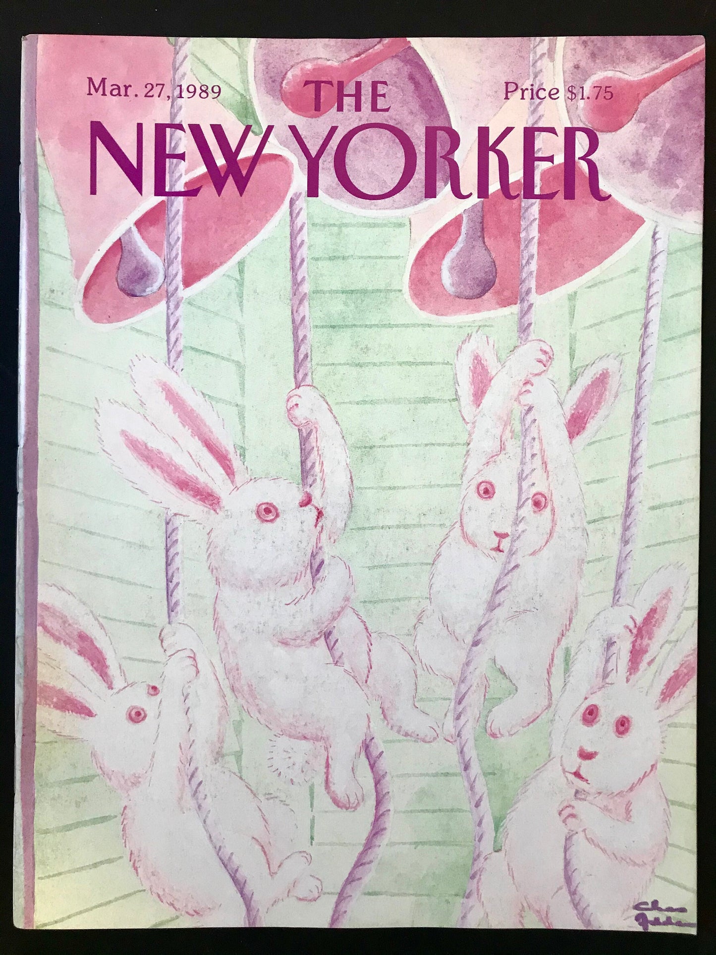 March 27, 1989 - The New Yorker Magazine - bunny rabbits, Easter - Cover only