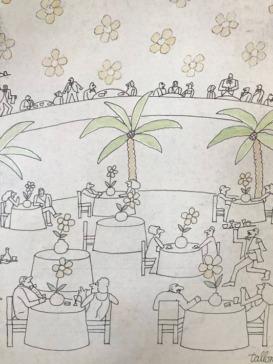NEW YORKER Magazine cover - July 9, 1979 - dinner, restaurant, waiters, servers - please read description