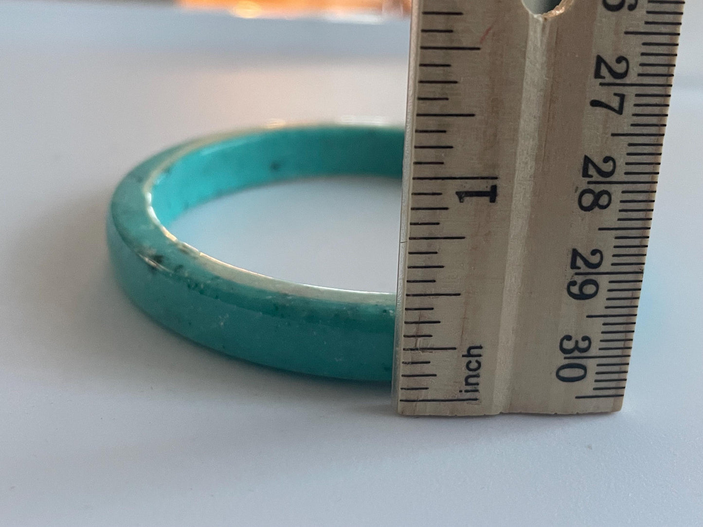 Vintage lucite or resin? turquoise bangle bracelet