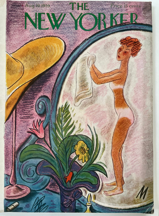 VERY RARE - August 19, 1939 - The New Yorker Magazine - your choice: original cover only OR complete issue  of the magazine