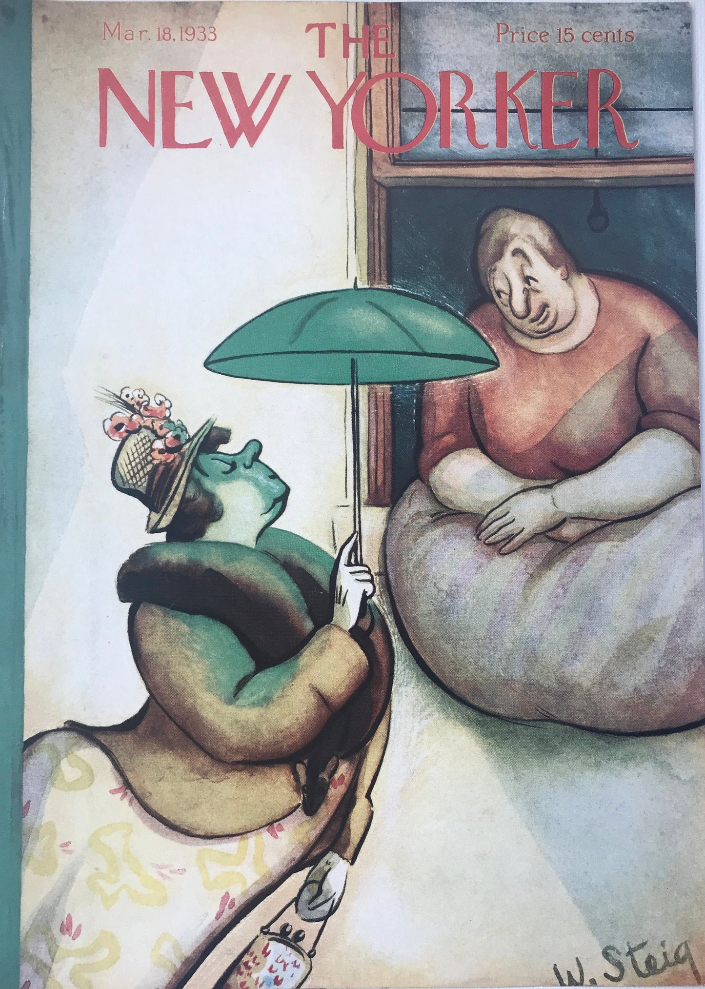 RARE - The NEW YORKER Magazine very rare original cover - March 18, 1933 by William Steig