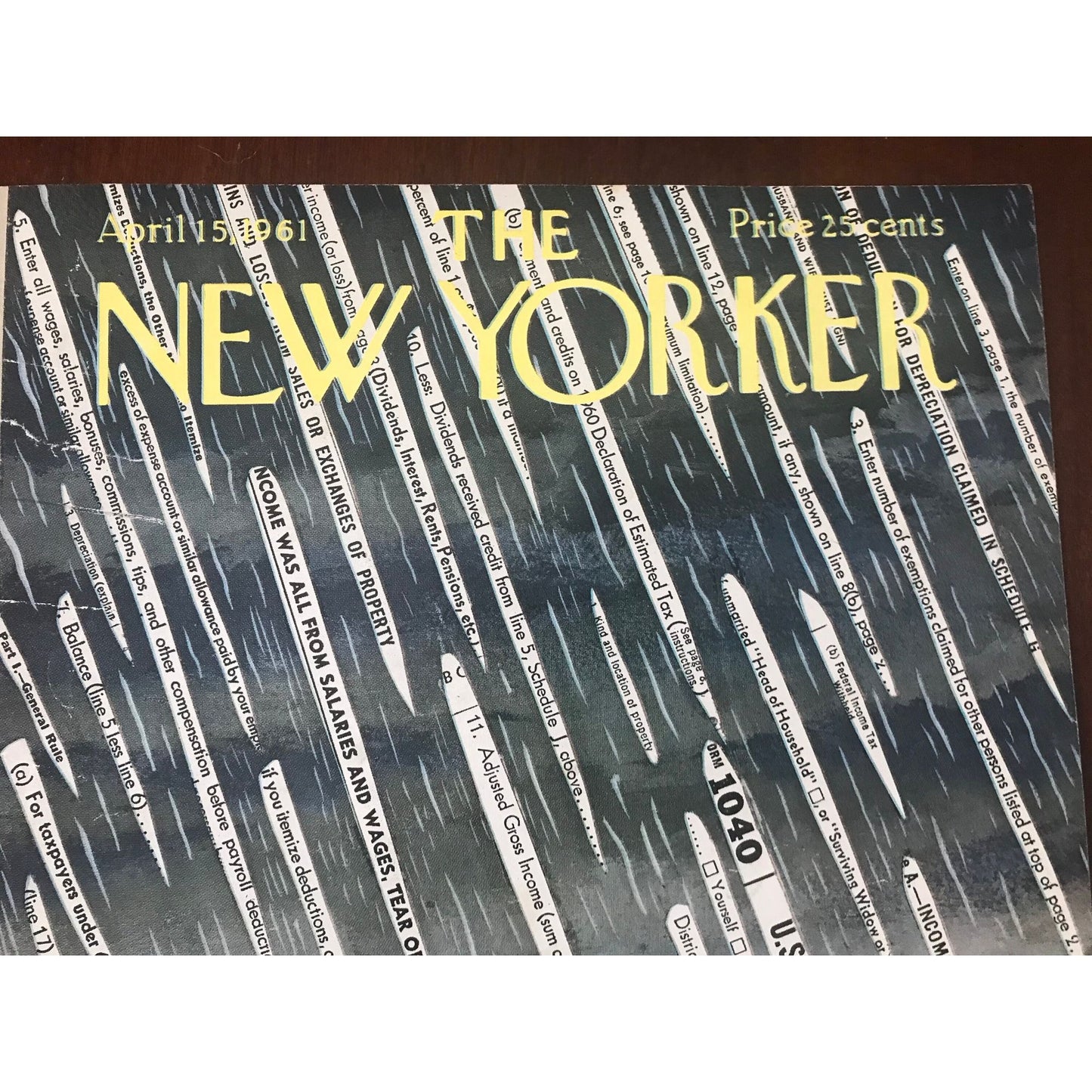 Rare - April 15, 1961 - The NEW YORKER Magazine original cover - please read description