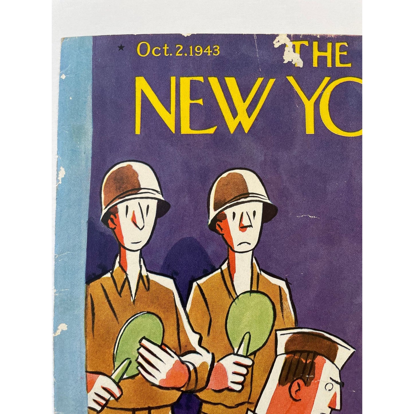 Very Rare, Very old NEW YORKER Magazine original cover - October 2, 1943