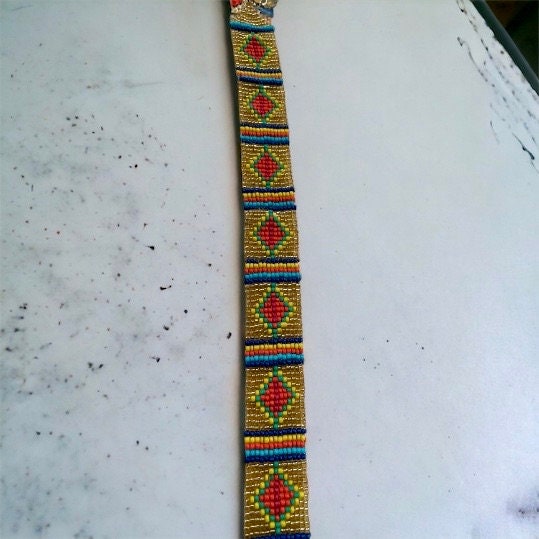 Stunning vintage beadwork choker necklace