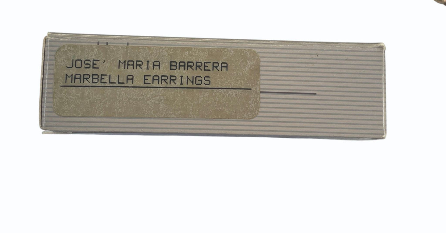 1992 Signed Barrera for Avon Marbella Necklace & Clip-On Earrings Set | Gold Tone Pink and Lavender Cabochon Designer Jewelry
