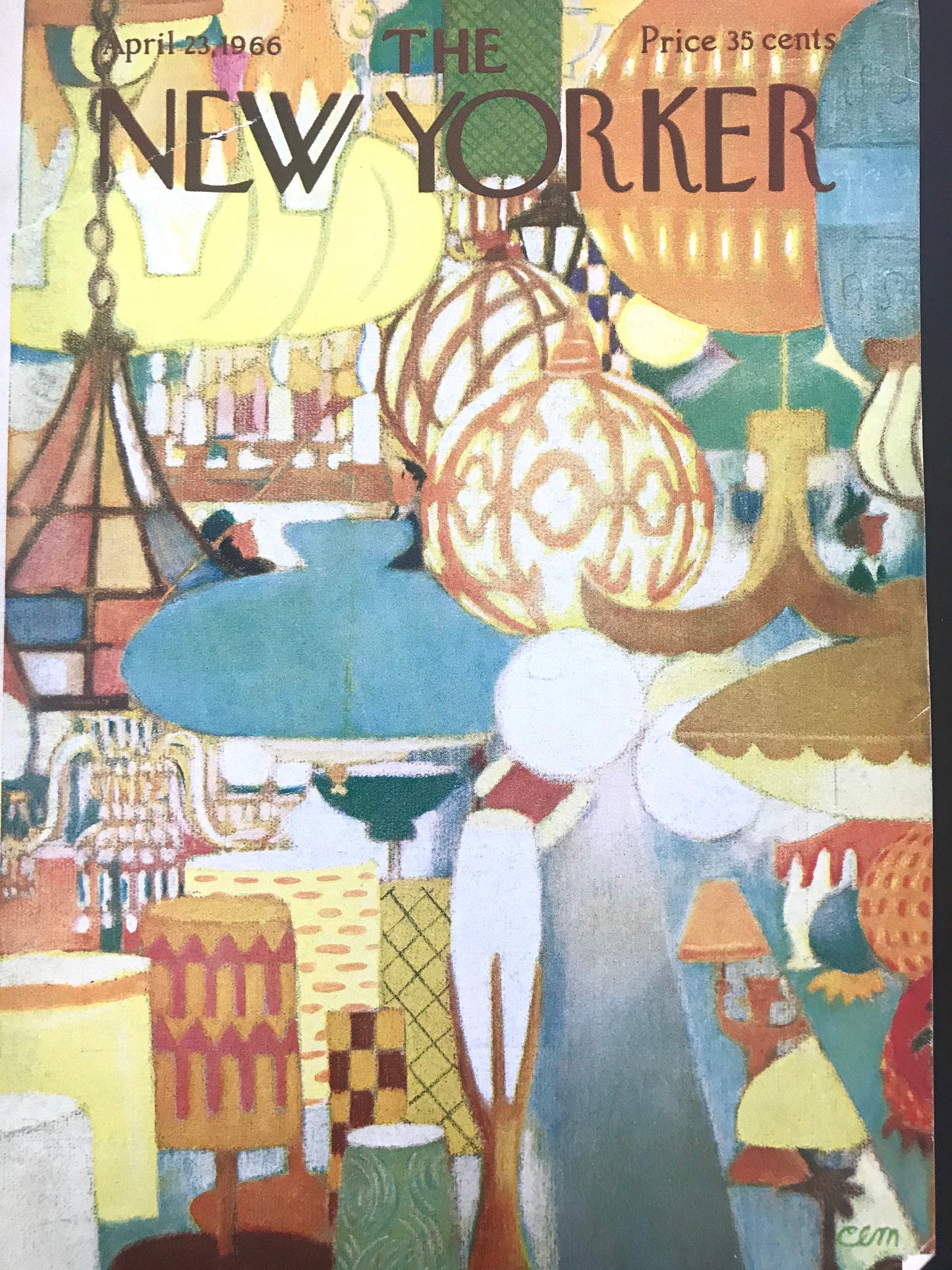 April 23, 1966 - The NEW YORKER Magazine original cover - colorful lanterns
