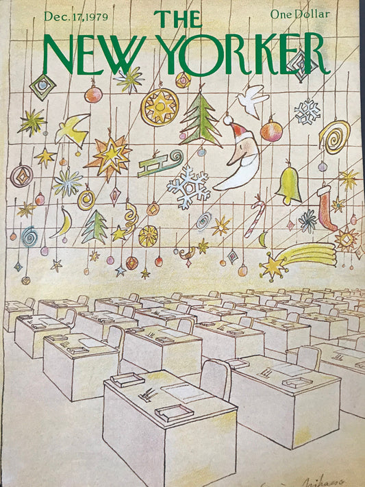 December 17, 1979 - The NEW YORKER Magazine original cover - Christmas, holidays, office Christmas