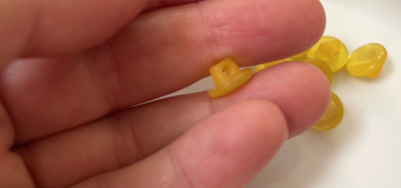 One dozen round yellow gold pearlescent vintage buttons