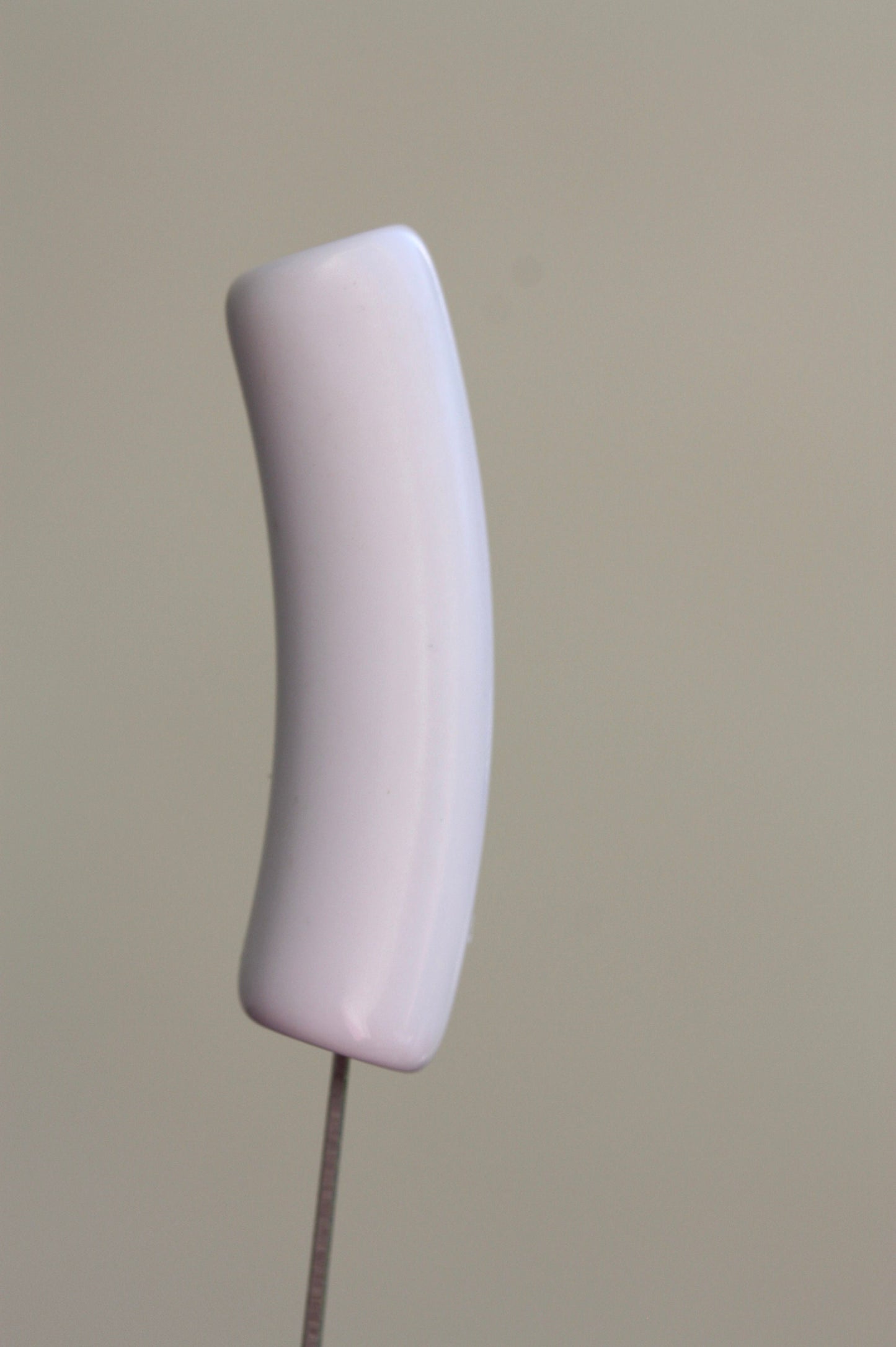 Unique white vintage slightly curved tube beads - approx. 40 mm x 7 mm