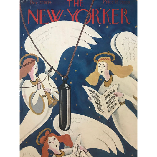 Rare - December 22, 1934 - The NEW YORKER Magazine original cover - angels