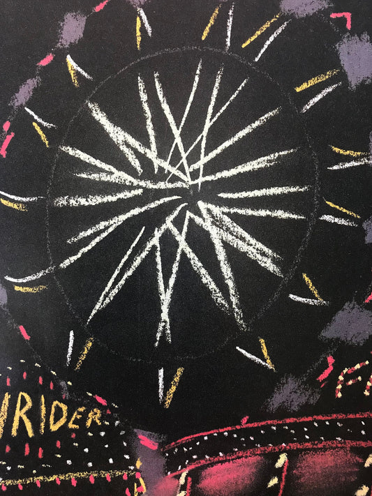 October 21, 1985 - The NEW YORKER Magazine original cover - Ferris wheel, amusement park, rides